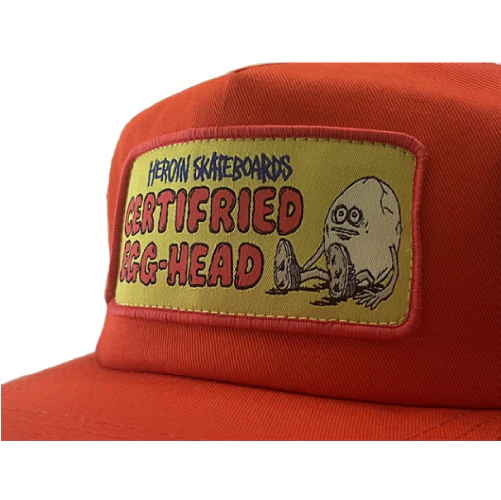 Heroin Certifried Trucker Hat - Orange/White - Image 2