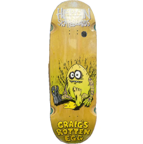 Heroin Craig's Rotten Egg Double Drilled Skateboard Deck 10" - Image 4