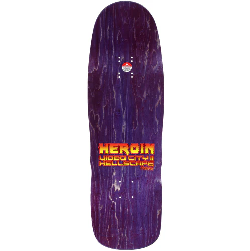 Heroin Dead Dave Hellscape Double Drilled Skateboard Deck Holographic 10.1" - Image 4