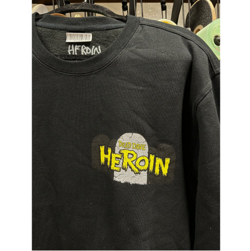 Heroin Dead Dave Skate Zombie Crewneck Sweatshirt - Black - Image 3