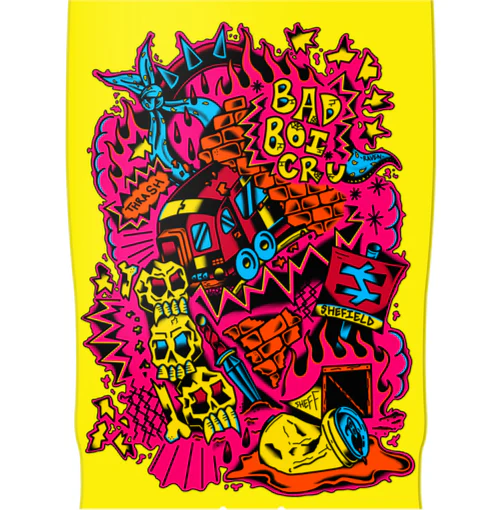 Heroin Dead Dave Trainlines Double Drilled Skateboard Deck 10.125" - Image 2
