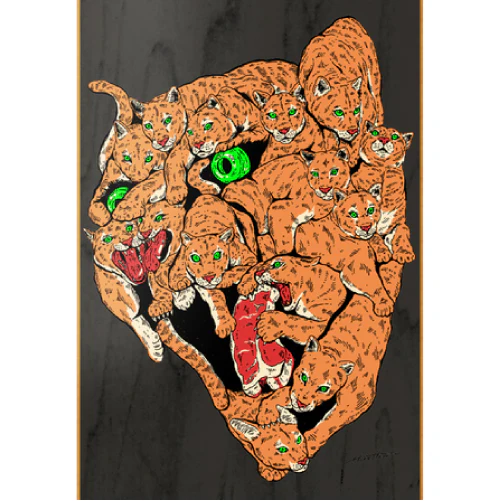 Heroin Dern Panther Skateboard Deck 8.5" - Image 2