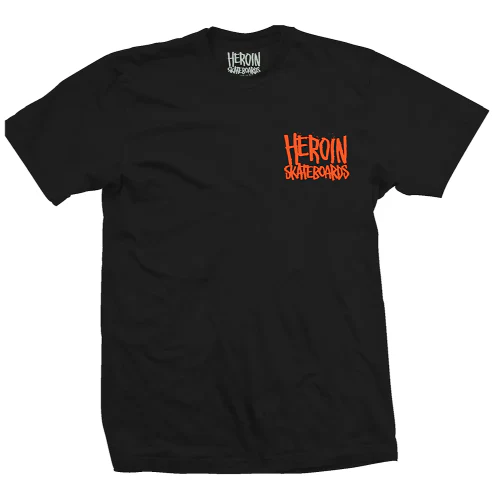 Heroin Eggzilla 3 Pumpkin Tee - Black - Image 2