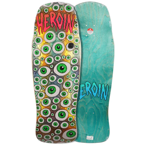 Heroin Eyeballer Holographic Shaped Skateboard Deck 10.1" - Image 3