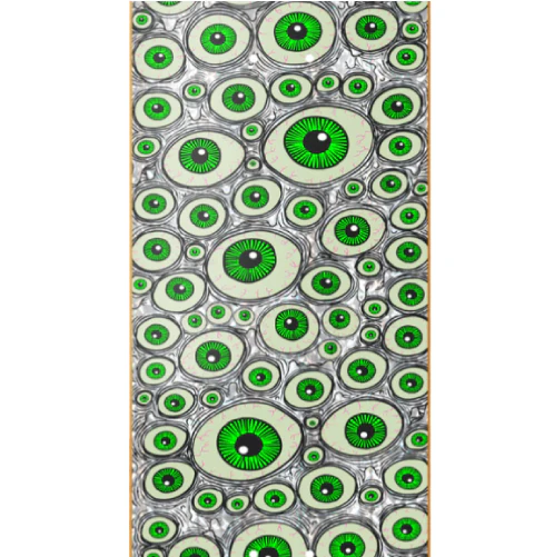 Heroin Eyes Symmetrical Skateboard Deck Holographic 8.25" - Image 2