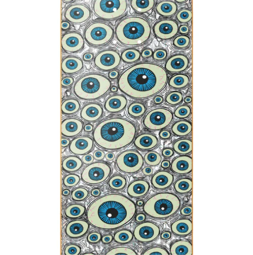 Heroin Eyes Symmetrical Skateboard Deck Holographic 8.5" - Image 2