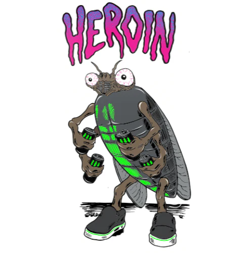 Heroin Fried Boy Stickers - Individual - Image 3
