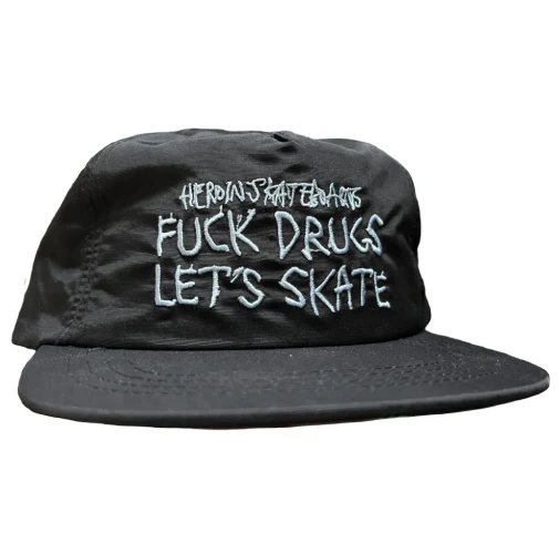 Heroin Fuck Drugs Snapback Hat - Black