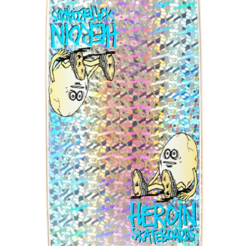 Heroin Holo Egg Symmetrical Skateboard Deck Holographic 9.25" - Image 2