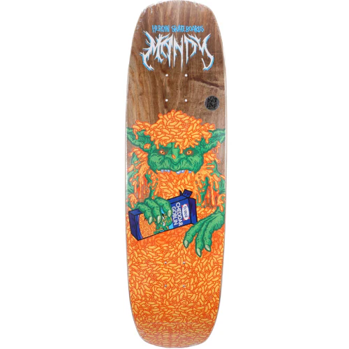 Heroin Mandy X Bratrud Symmetrical Shuv Skateboard Deck 9.0"