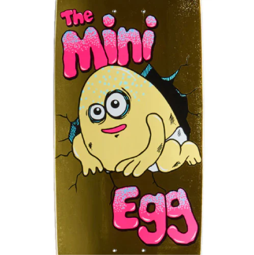 Heroin Mini Egg Skateboard Deck Gold 8.38" - Image 2