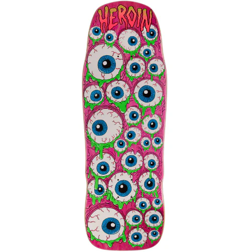 Heroin Mutant Eyeballer Shaped Skateboard Deck 10.25"