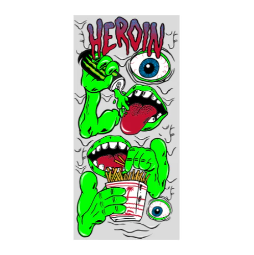 Heroin Mutate or Die Stickers - Image 3