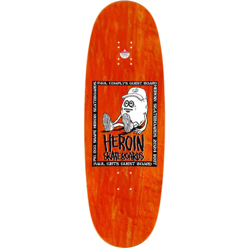 Heroin Paul's Egg Double Driller Skateboard Deck 10.4" - Image 3