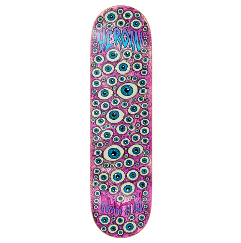 Heroin Pullman Eyes Symmetrical Skateboard Deck 8.5"