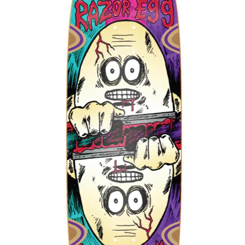 Heroin Razor Egg Spliced Symmetrical Skateboard Deck 9.5" - Image 2