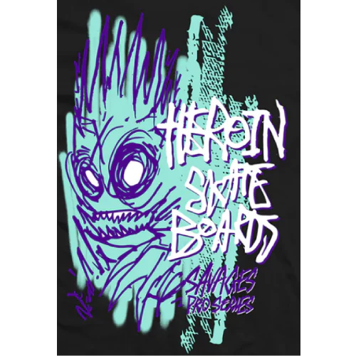 Heroin Savages Tee - Black - Image 3