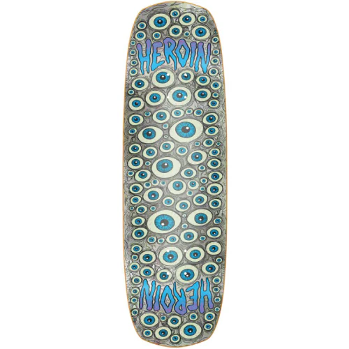 Heroin Seeing Double Shovel Symmetrical Holographic Skateboard Deck 9.5"