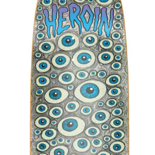 Heroin Seeing Double Shovel Symmetrical Holographic Skateboard Deck 9.5" - Image 2