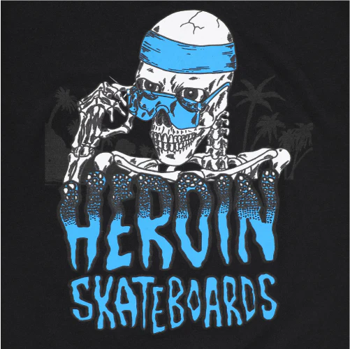 Heroin Skeleton Tee - Black - Image 3