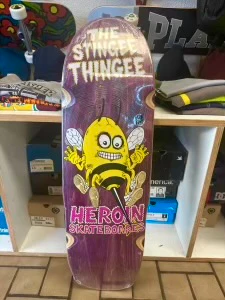 Heroin Stingee Thingee Shaped Skateboard Deck 9.8" - Image 2