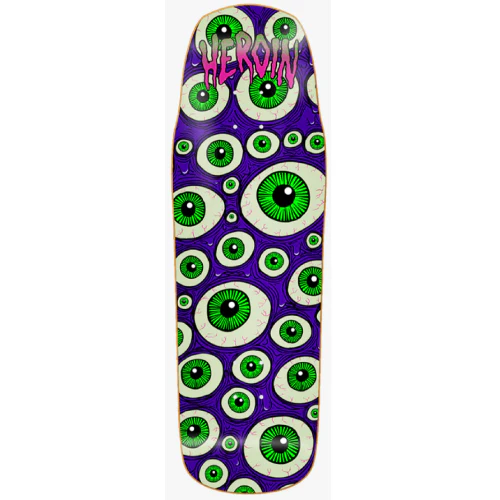 Heroin Streetballer Shaped Skateboard Deck Purple 9.625"