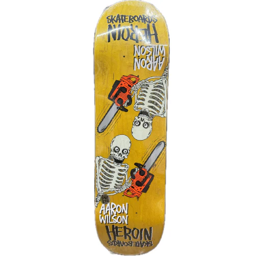 Heroin Wilson Chainsaw Skeletons Symmetrical Skateboard Deck 8.5" - Image 2