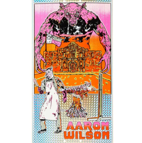 Heroin Wilson Hellscape Skateboard Deck Holographic 8.5" - Image 2