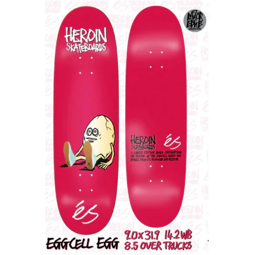 Heroin X eS Eggcell Symmetrical Skateboard Deck 9.0" - Image 3