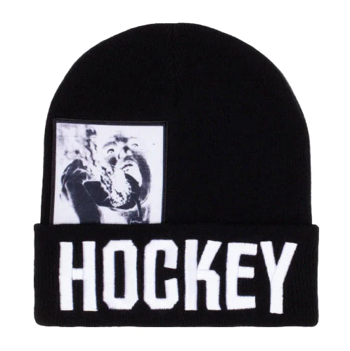 Hockey Serious Warning Beanie - Black
