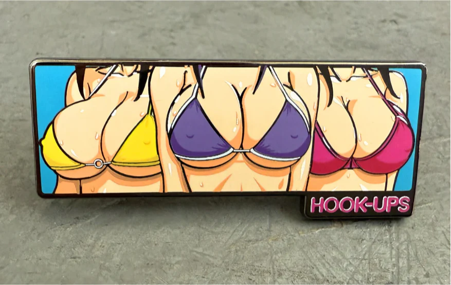 Hook-Ups 3 Girls Enamel Pin - Image 2
