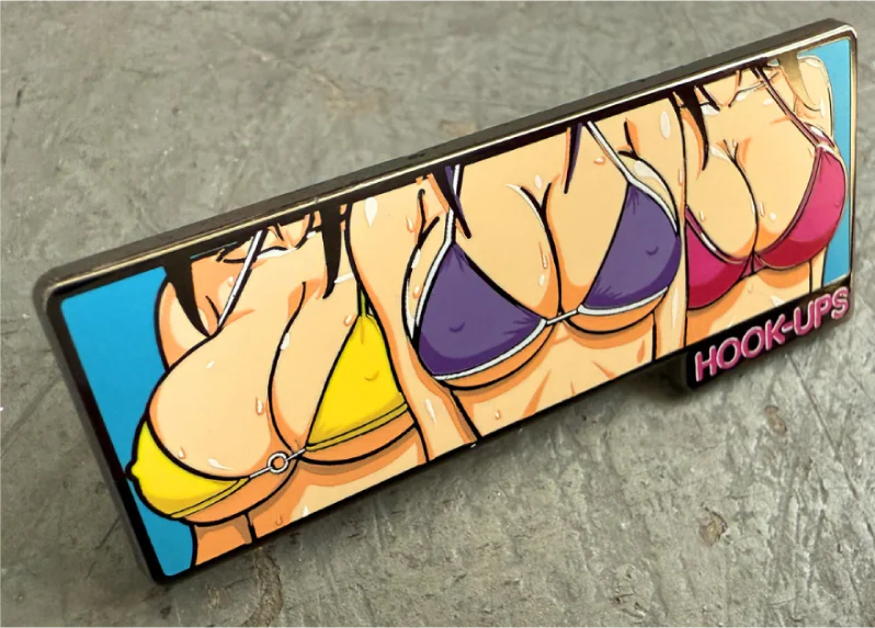 Hook-Ups 3 Girls Enamel Pin - Image 3