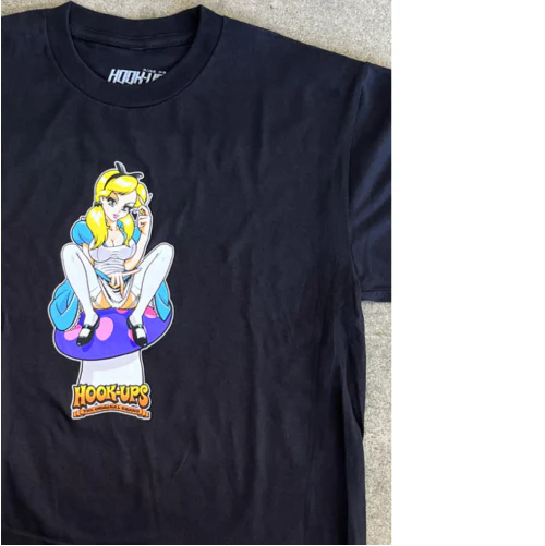 Hook-Ups Alice Tee - Black - Image 4