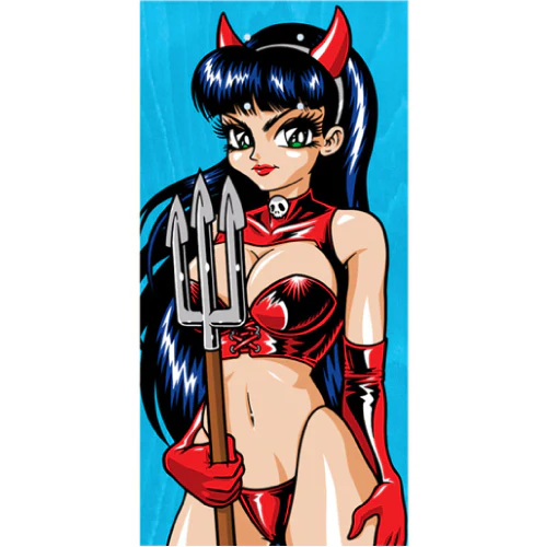 Hook-Ups Devil Girl Skateboard Deck 8.5" - Image 2