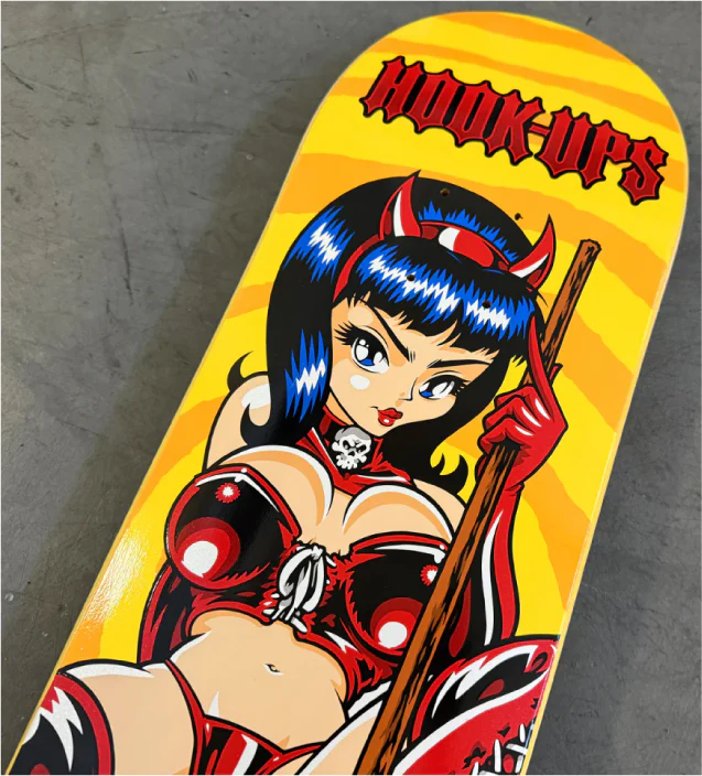 Hook-Ups Devil Queen Skateboard Deck 8.25" - Image 3