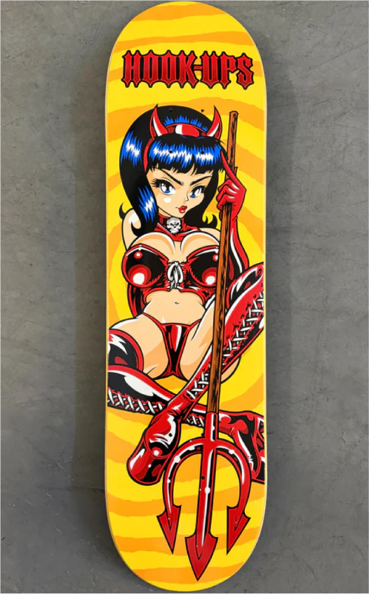Hook-Ups Devil Queen Skateboard Deck 8.25" - Image 4