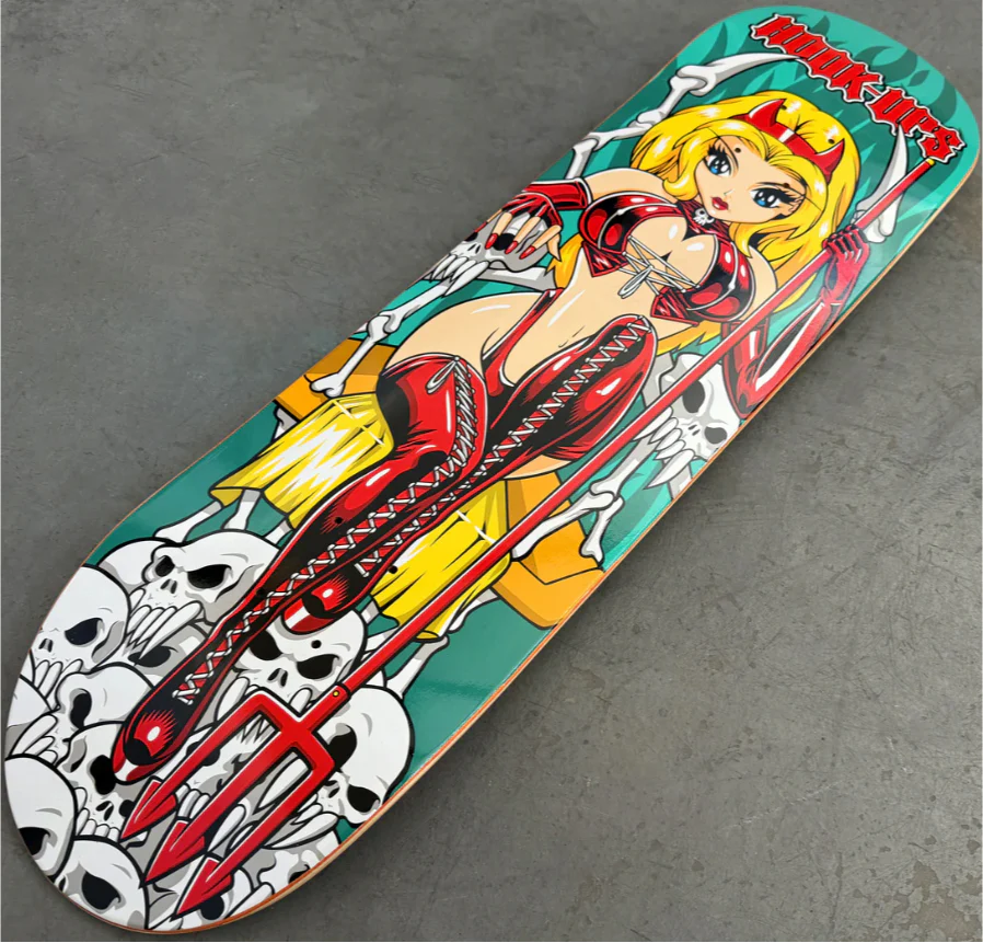Hook-Ups Devil Throne Skateboard Deck 8.5" - Image 3