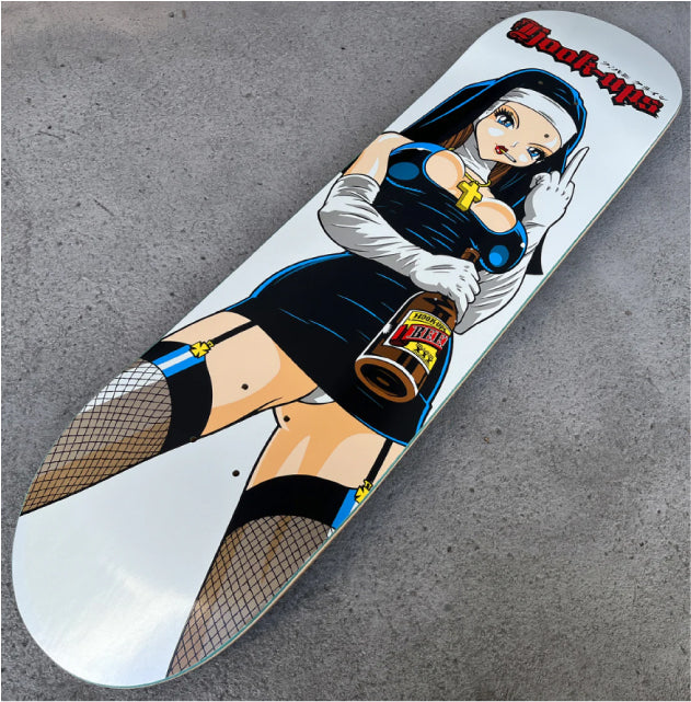 Hook-Ups Evil Nun Skateboard Deck 8.25" - Image 4