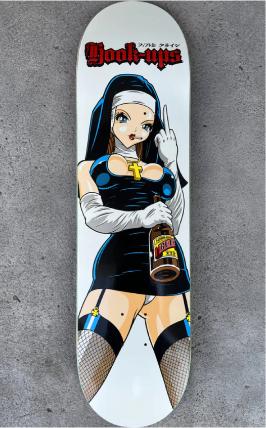 Hook-Ups Evil Nun Skateboard Deck 8.25" - Image 5
