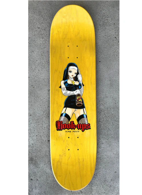 Hook-Ups Evil Nun Skateboard Deck 8.25" - Image 6