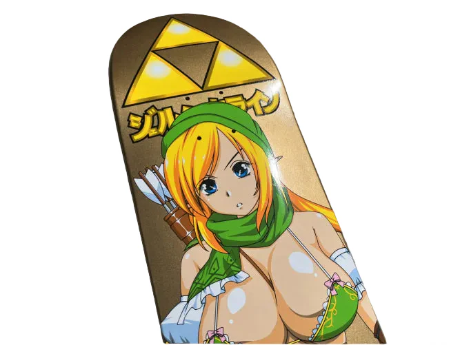 Hook-Ups Female Link Skateboard Deck Gold Dipped 8.25" - Image 3