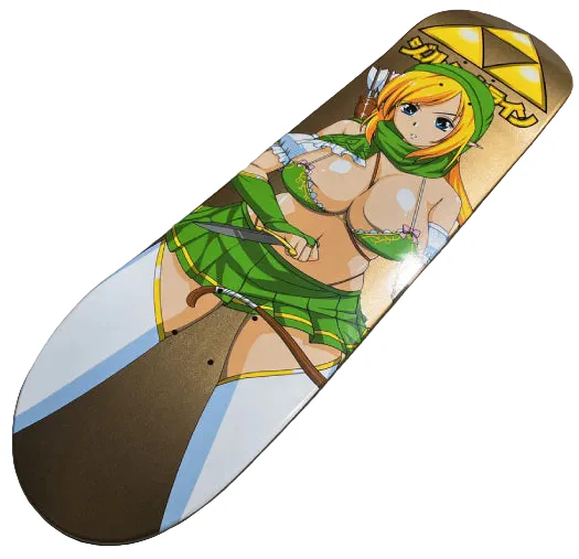Hook-Ups Female Link Skateboard Deck Gold Dipped 8.25" - Image 4