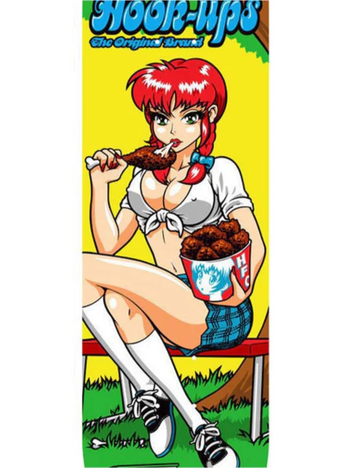 Hook-Ups KFC School Girl Skateboard Deck 8.25" - Image 2