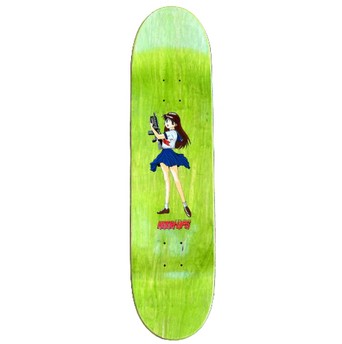 Hook-Ups Machine Gun Girl Skateboard Deck 8.25" - Image 6