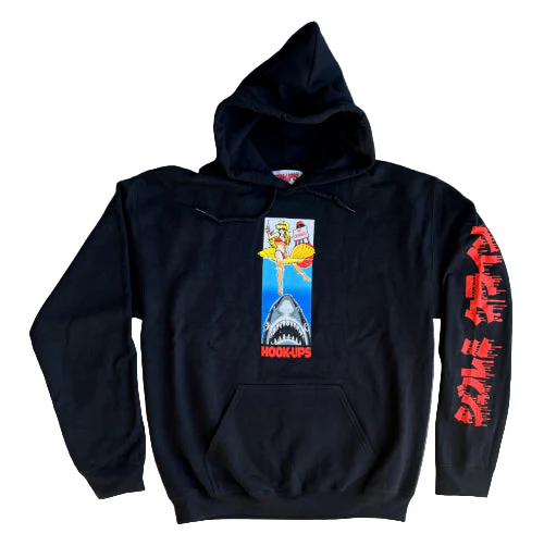 Hook-Ups No Swimming Special Edition Hoodie - Black
