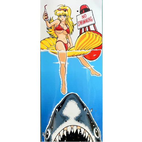 Hook-Ups No Swimming Skateboard Deck 8.25" - Image 2