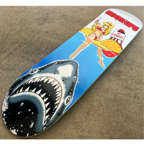 Hook-Ups No Swimming Skateboard Deck 8.25" - Image 3