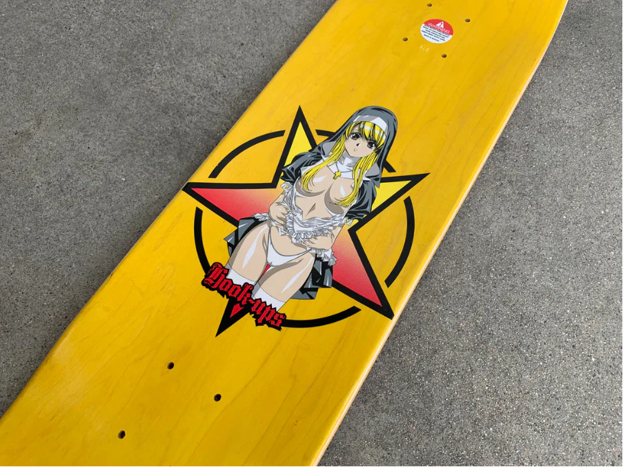 Hook-Ups Nun Skateboard Deck 8.0" - Image 5