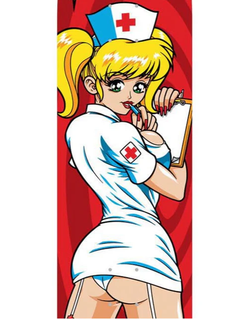 Hook-Ups Nurse Angel Skateboard Deck 8.25" - Image 2