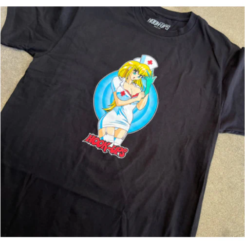 Hook-Ups Nurse Daisy Tee - Black - Image 3